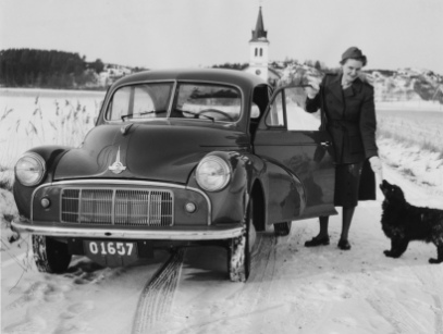 En distriktssköterska i Bohuslän på 1950-talet. Foto Kurt Durevall. Svensk Sjuksöterskeförenings arkiv, TAM-Arkiv