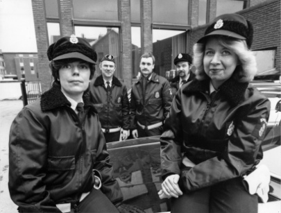 Kvinnliga poliser, 1980. Foto okänd. Polisförbundets arkiv, TAM-Arkiv