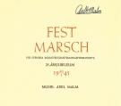 Titelsidan för klaverutdraget av Axel Malms festmarsch