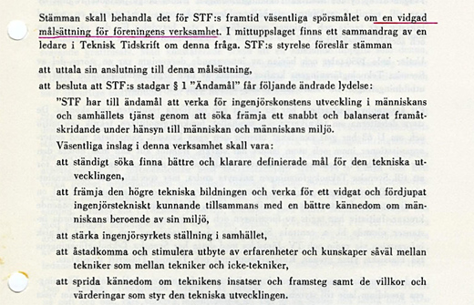 Program till Svenska Teknologföreningens stämma 1965