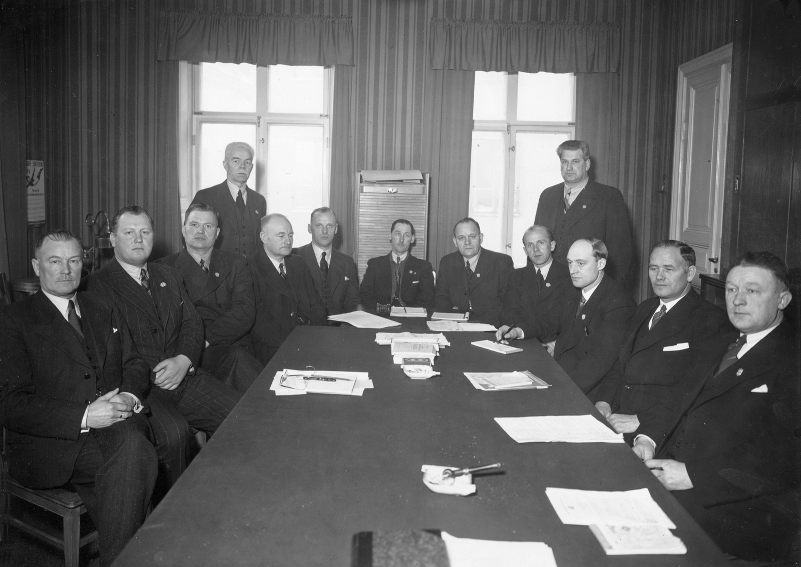 Polisförbundets styrelse, 1940. Hamngatan 28 i Stockholm.