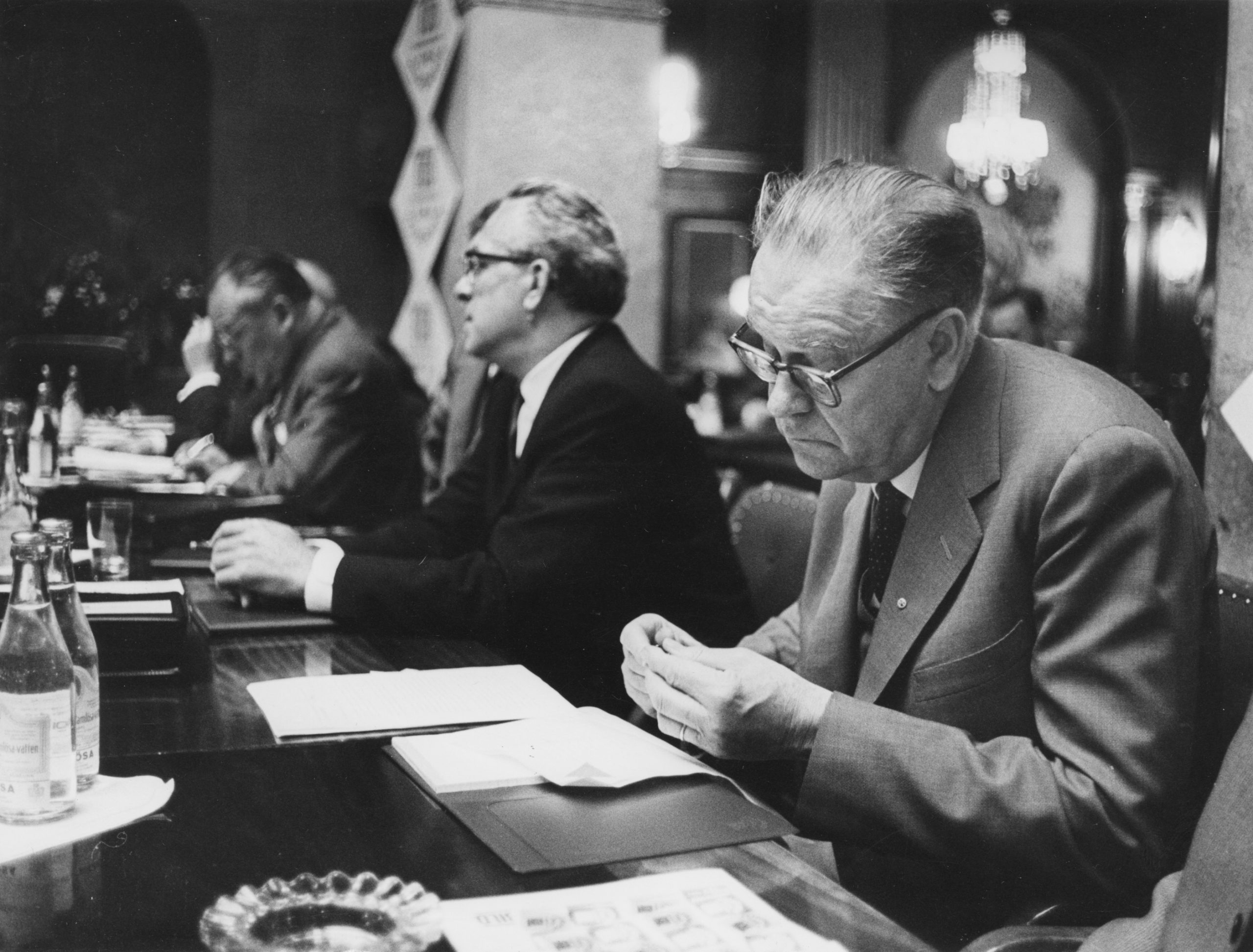 TCO:s kongress 1964. Statsminister Tage Erlander. Foto: Björn Myrman