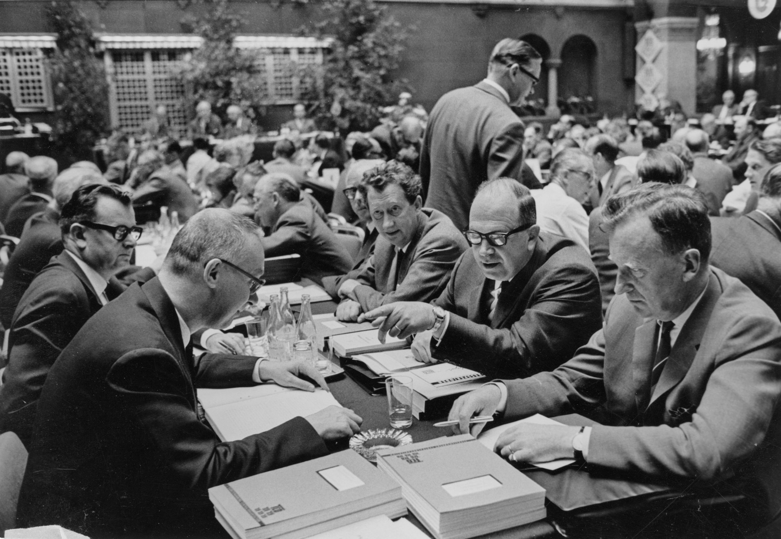 TCO:s kongress 1964. Bankmannaföreningens ombud. Foto: Allan Myrman